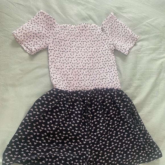 Blue and White Romper - Picture 3 of 5